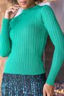 Blusa manga longa tricot