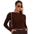 Blusa Manga Longa Tricot Decote Canoa Feminina Revanche - BL.FEM.00017 Blusa Manga Longa Tricot Decote Canoa Feminina Revanche - BL.FEM.00017