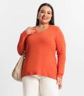 Blusa Manga Longa Visco Tricot Secret Glam Laranja