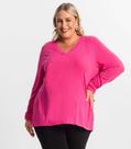 Blusa Manga Longa Visco Tricot Secret Glam Rosa - Rovitex Plus Size Blusa Manga Longa Visco Tricot Secret Glam Rosa - Rovitex Plus Size