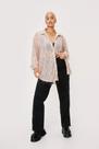 Blusa manga longa viscose cremosa