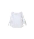 Blusa manga longa viscose cremosa