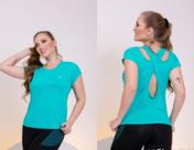 Blusa manga traspasada feminina *vanuza moda fitness