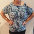 Blusa manga vazada malha liganete