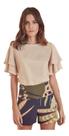 Blusa Mangas Babados Evasê Deep
