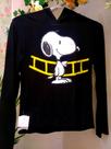 Blusa manguinha malha snop preta com toca