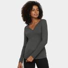 Blusa Marialicia Canelada Manga Longa Feminina