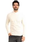 Blusa Masculina Gola Alta Anistia Slim Elastano Off White