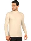 Blusa Masculina Gola Alta Slim Com Elastano Anistia Palha Blusa Masculina Gola Alta Slim Com Elastano Anistia Palha