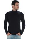 Blusa Masculina Gola Alta Slim Com Elastano Anistia Preta