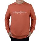 Blusa Masculina Juvenil KingJoe Moletom Logomania Laranja Terracota MO1000