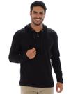 Blusa Masculina Manga Longa Com Capuz Confort Preto