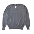 Blusa Masculina Suéter Tricot Básico Cinza Gola V Tamanho PP e P