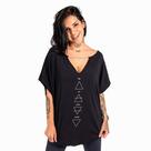Blusa Max Mullet Gola V Estampa Frontal Moda Feminina Blusa Max Mullet Gola V Estampa Frontal Moda Feminina