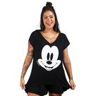 Blusa maxi estampada mickey gola v Blusa maxi estampada mickey gola v
