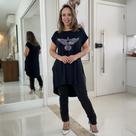 Blusa Maxi Veste Recortes Pomba Espirito Santo Blusa Maxi Veste Recortes Pomba Espirito Santo