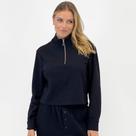 Blusa Meia Loka Texturizada Gola Alta com Zíper Feminina Blusa Meia Loka Texturizada Gola Alta com Zíper Feminina