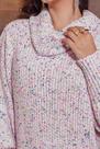 Blusa Melina feminina gola boba tricô inverno cor botonê neom sem costura