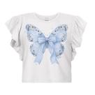 Blusa Menina Alakazoo Algodão Modelli Estampa Laço Branco