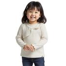 Blusa Menina Alakazoo em Canelado Linho na cor Off White Tamanho:2 Blusa Menina Alakazoo em Canelado Linho na cor Off White Tamanho:2
