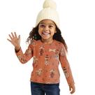 Blusa Menina Alakazoo em Malha Modelli na cor Laranja Floresta Tamanho:6