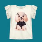 Blusa Menina Alakazoo Malha Modelli Estampa Cachorro Off
