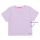 Blusa Menina Cinti em Algodão Aplique de Strass cor Lilás