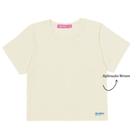 Blusa Menina Cinti em Algodão Aplique de Strass Off White
