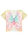 Blusa Menina Estampada Borboleta Manga Curta