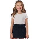 Blusa Menina Kukiê Básica em Canelado Liz Cor Off White Blusa Menina Kukiê Básica em Canelado Liz Cor Off White