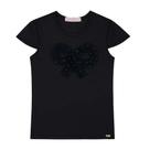 Blusa Menina Kukiê em Poliamida Aplicação Laço e Strass Preto Tamanho:14Cor:Igual da foto