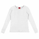 Blusa Menina Kyly em Ribana Com Elastano na cor Branca