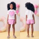 Blusa Menina Momi Blusa Algodão com Aplique de Strass