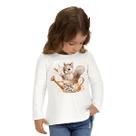 Blusa Meninas Manga Longa Cotton Off-White Esquilo Milon Tamanho:1 ano Blusa Meninas Manga Longa Cotton Off-White Esquilo Milon Tamanho:1 ano
