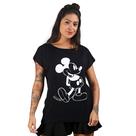 Blusa Mickey Estampada Gola Canoa Feminina