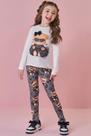 Blusa ml e legging off white