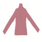 Blusa ml gola alta feminina, basic+, em malha algodão com elastano, referencia b981 na cor rose
