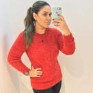 Blusa ML Sweet 31199 - Vermelho e Preto