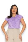 Blusa Moda Evangélica Manga Curta Renda Social SKU:B104