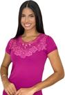 Blusa moda evangélica manga curta social viscolycra sku:bv18