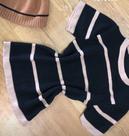 Blusa modal de manga tamanho P e M preta com lista