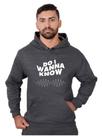 Blusa Moletom Banda Masculina Rock Com Bolso e Capuz Chumbo Blusa Moletom Banda Masculina Rock Com Bolso e Capuz Chumbo