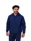 Blusa Moletom Canguru Com Capuz Masculino - Azul Marinho