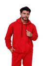 Blusa Moletom Canguru Com Capuz Masculino - Vermelho