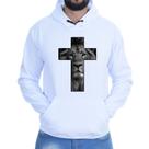Blusa Moletom Canguru Flanelado Casual Leão Cruz