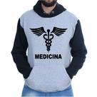 Blusa Moletom Canguru Flanelado Casual Unissex Medicina