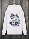 Blusa Moletom Canguru Urso Smiles Bear Feminino Masculino Casaco Flanelado