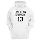 Blusa Moletom Capuz Basquete Brooklyn Basketball número 13 Blusa Moletom Capuz Basquete Brooklyn Basketball número 13