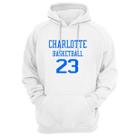 Blusa Moletom Capuz Basquete Charlotte Basketball número 23