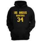 Blusa Moletom Capuz Basquete Los Angeles Basketball núm 34